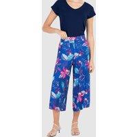Kettlewell Women's Tropical Printed Culottes in Cobalt | Size: 16