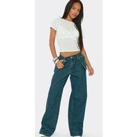 EGO Women's Cargo Denim Low Rise Jeans in Dark Blue | Size: 6