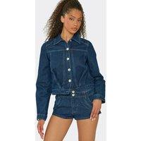 EGO Women's Long Sleeve Denim Jacket in Navy | Size: 12