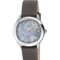 Gevril Women's Morcote Swiss Diamond Watch Leather Strap in Charcoal