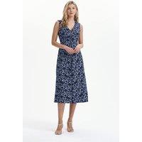 Finery London Women's Skyla Sleeveless Midi Dress in Dark Navy | Size: 12