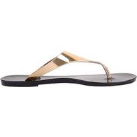 ABSOLUTE FOOTWEAR Women's Slip On Open Back Casual Summer Beach Pool Sandals Toe Post Shoes in Bronze | Size: 4