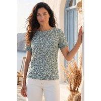 Roman Women's Classic Abstract Animal Top in Khaki | Size: 10