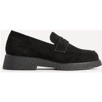 Linzi Women's Hilton Black Faux Suede Penny Loafer | Size: 3-Standard Fit