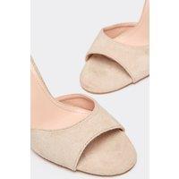 EGO Women's Mule Style Faux Suede Stiletto Shoes in Light Sand | Size: 5
