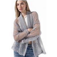Busem Women's Cotton-Blend Cardigan in Light Grey | Size: Medium