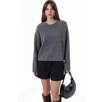 Busem Women's Cotton-Blend Sweater in Charcoal | Size: Medium