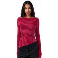 Busem Women's Cotton Elastane Blouse in Red | Size: Medium