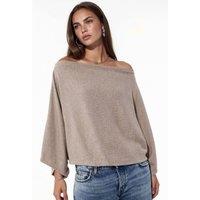 Busem Women's Loose Fit Knit Blouse in Stone | Size: Medium