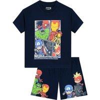 Marvel Boy's Short Pyjama Set in Navy | Size: 2-3 Years