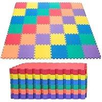 NESTLUNE Yoga Floor Mats With Border 18PC Interlocking EVA Soft | Size: 0-12 m