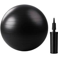 NESTLUNE Yoga Ball 75cm Fitness Exercise Anti Burst Swiss in Black | Size: 0-12 m