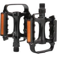 EONLION Bicycle Pedals Metal Alloy Black Silver Tough Pedal Reflective | Size: 0-12 m