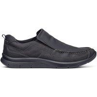 Hotter Men's 'Boost' Dual Fit Slip-On Shoes in Dark Grey | Size: 11