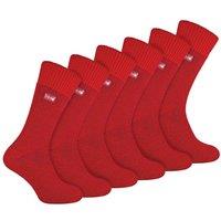 THMO Men's 6 Pairs Soft Breathable Thermal Socks in Red | Size: 6-11