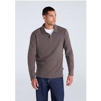 Animal Men's 'Ollie' Comfortable Casual Long Sleeve Collared Relaxed Fit Polo Shirt in Khaki | Size: XL