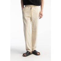 Giesto Men's Straight Leg Pants with Drawstring Waist in Beige | Size: Medium