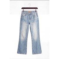 Giesto Men's Mid-Waist Flare Jeans in Light Blue | Size: 2XL