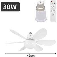 YnysTec LED Ceiling Fan with Lights Dimmable E27 Bedroom Living Room Fan in White