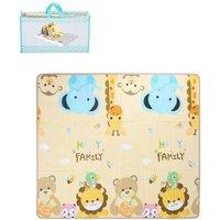 Living and Home Reversible Foldable Baby Play Mat Crawling Mat with Carry Bag | Size: 180 cm x 100 cm