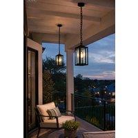 Living and Home Modern Outdoor Pendant Light in Black