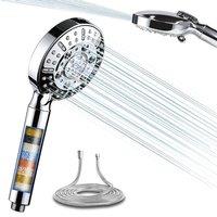 Resmo Efficient Shower Head with Filter 8 Jet Water Saving in Silver