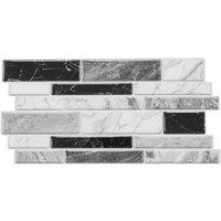 Living and Home 20Pcs Peel and Stick Marble Effect Mosaic Wall Sticker Splashback Tile