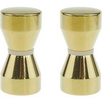 Nes Home Cone Brushed Brass Aluminium Shower Door Knob Handle Set Of 2 in Gold