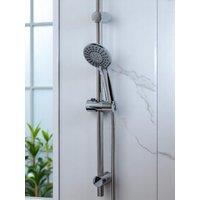 Showerdrape Spectra Chrome 3-spray Pattern Shower Riser Rail Kit in Silver