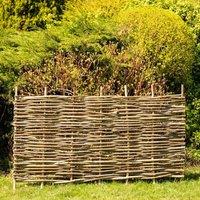 Primrose Premium Hazel Hurdle Woven Wattle Garden Fence Panel 6ft x 2ft in None