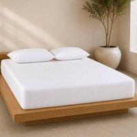 Lazzaro Home Exclusive Microfiber Fitted Sheets 40cm Extra Deep Pocket in White | Size: King