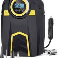 Kelvenix 3*12V 150PSI Electric Car Tyre Inflator Pump Portable Corded UK in Black