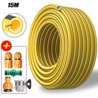 FLAVORA 15M Heavy Duty Garden Hose Pipe Reel Reinforced in Yellow | Size: 1.25kg