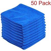 FLAVORA 50X MICROFIBRE CLEANING AUTO CAR DETAILING SOFT in Blue | Size: 30 cm