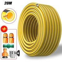 FLAVORA 20M Heavy Duty Garden Hose Pipe Reel Reinforced in Yellow | Size: 1.25kg