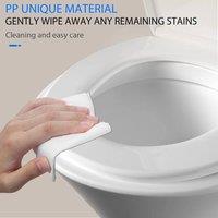 FORGEVIO O Type-Toilet Lid Square Soft Close Seat in White | Size: 180 cm width x 180 cm drop