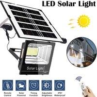 NESTLUNE 500W 170LED Solar Panel Light Street Flood Remote in Black | Size: 10000mm x 520mm