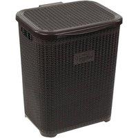 FORGEVIO Dark Brown-45L Plastic Laundry Basket in Dark Brown | Size: 0.6m2