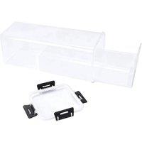 PAWNORA Bread Bin with Drawer Tray in Clear