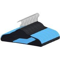 NESTLUNE Blue Pack of 30 Strong Plastic Coat Hangers Adults | Size: 100 cm x 15 cm