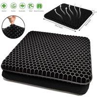 NESTLUNE Black Breathable Gel Seat Cushion Foam Memory Sitte | Size: 100 cm x 190 cm
