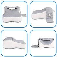 Kelvenix Knee Pillow Memory Foam Leg Pillow Side Sleeper in Grey