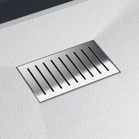 SPETLEK Stainless Steel Shower Tray Drain Cover Cap Vertical Strip in Silver