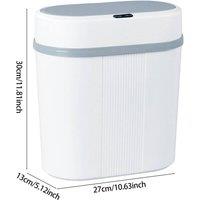 FORGEVIO Motion Sensor Waste Bin Rubbish in White | Size: 0.6m2