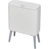 PAWNORA Kitchen Rubbish Bin Ivory White-37x16.5x52cm in White | Size: 37x16.5x52 cm