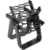 PAWNORA 18 Glass Jars Rotating Spice Rack in Black