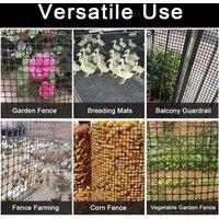 NESTLUNE 10 Meter PVC Plastic Chicken Mesh Fencing Garden Barrier in Black | Size: 100 cm x 15 cm