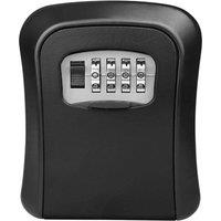 NESTLUNE WALL MOUNTED KEY SAFE 4 DIGIT COMBINATION KEY SAFE in Black