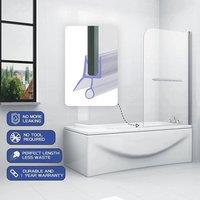 NESTLUNE Rubber Plastic Bath Shower Screen Door Seal Strip in Clear