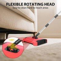 EONLION Carpet Sweeper Manual Cleaner Floor Duster Broom Pet Indoor in Red | Size: 100 cm